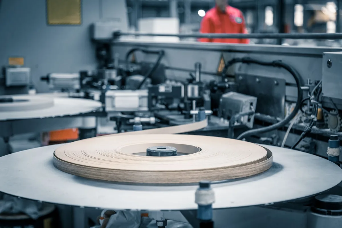 Industrial manufacturing machinery on a factory production floor